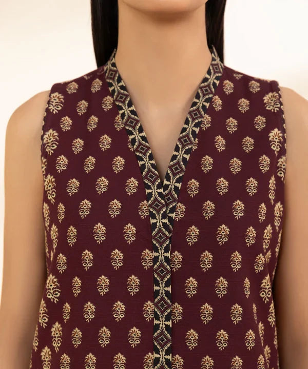 3 Piece - Printed Khaddar Suit