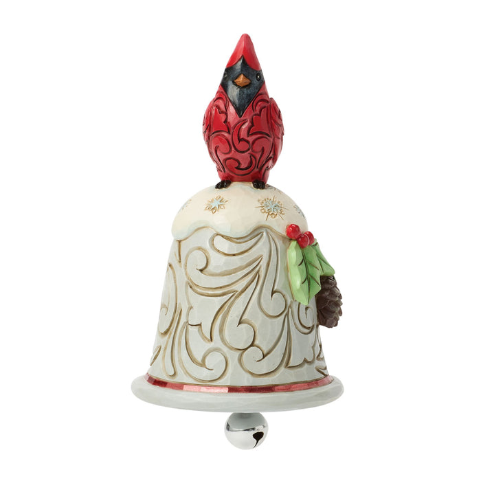 Cardinal Perched on Bell Pint