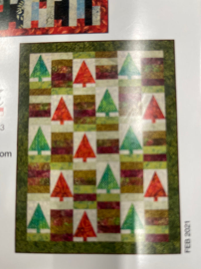 Christmas Tree Fat Quarter Quilt Kit