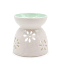 Floral Wax Melt Burner – White - Ettovi Candle Company