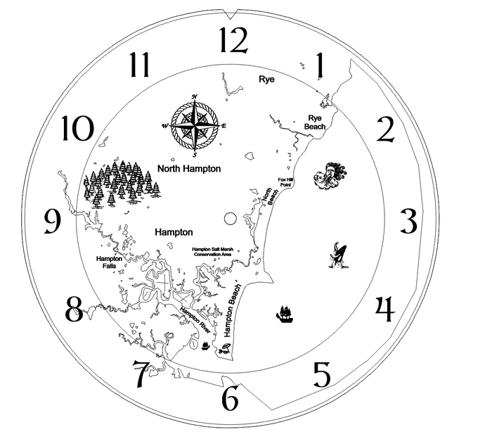 Hampton NH Time and Tide Clocks
