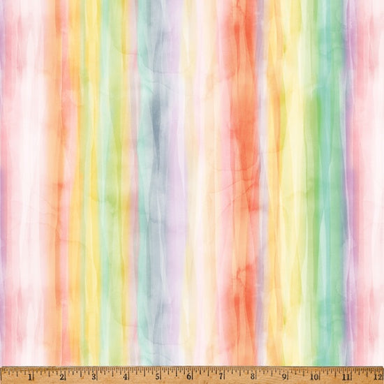 Hoffman Fabric Love and Learning Rainbow V5332-181