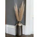 Large Etched Vase in Silver Aluminium - 55cm