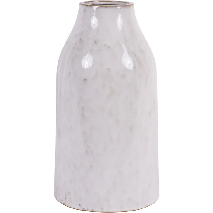 Laura Ashley Lowick Medium Stoneware Vase in White - 24cm