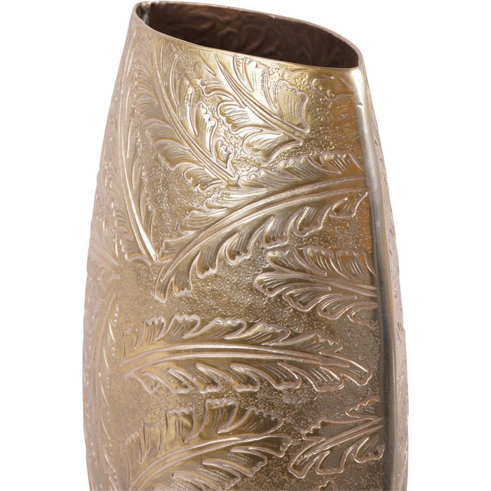 Laura Ashley Winspear Small Oval Barrel Vase in Gold - 30cm