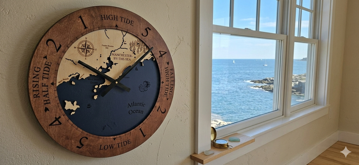 Manchester by the Sea Time or Tide Clocks