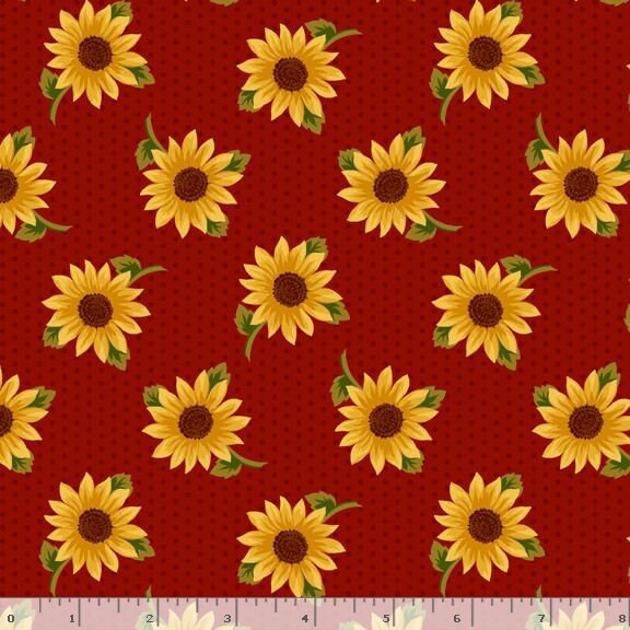 Marcus Fabrics R3822 Red Grassland Flannels