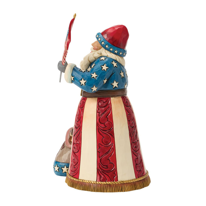 Patriotic Santa w/ Flag Fig