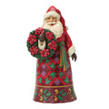 Santa w/ Wreath and Poinsettia