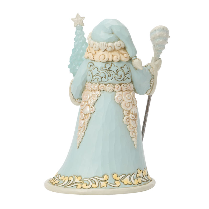 Santa with Sea Glass Tree