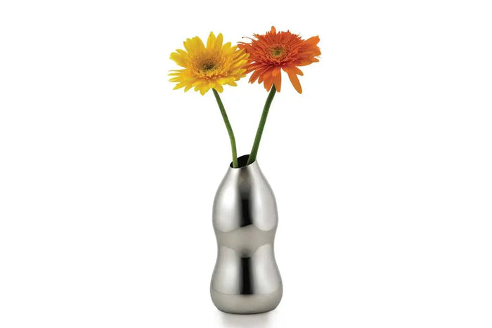 Stem  Bud Medium Vase, Cylinder, Silver, Metal