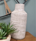 Rustic White Textured Ceramic Vase – Minimalist Décor Accent for Modern Interiors