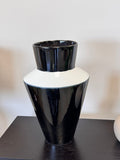 Two-Tone Black & White Ceramic Vase - 35cm