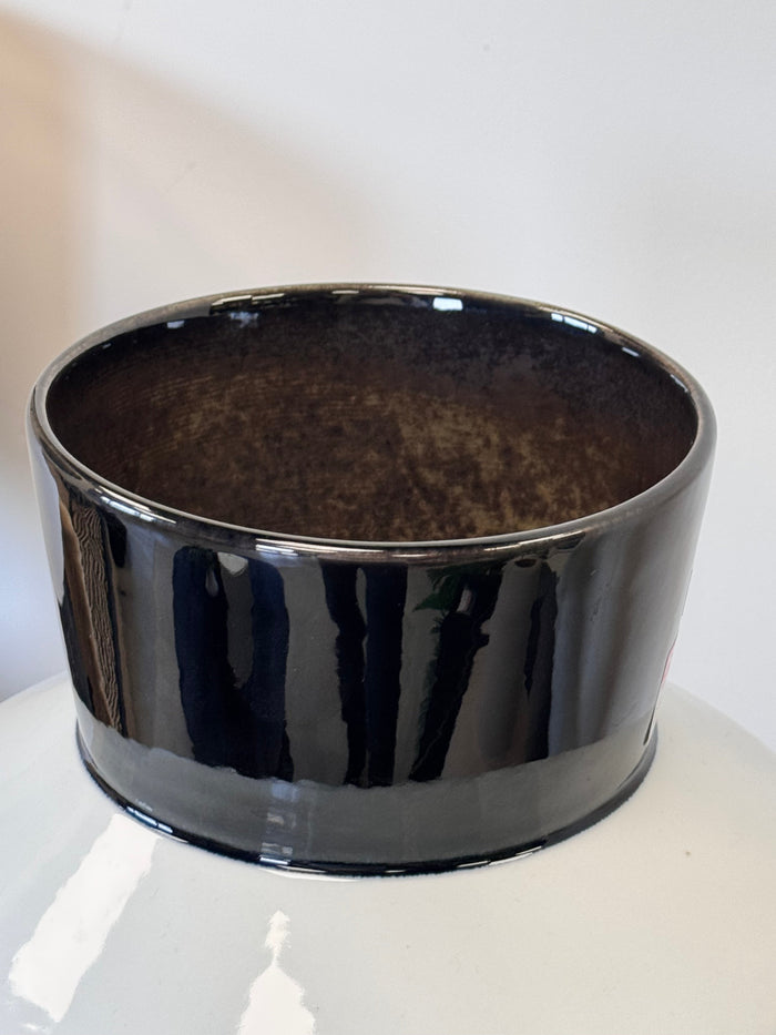 Two-Tone Black & White Ceramic Vase - 35cm