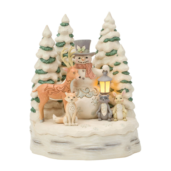 Wdlnd Snowman with Forest Fig