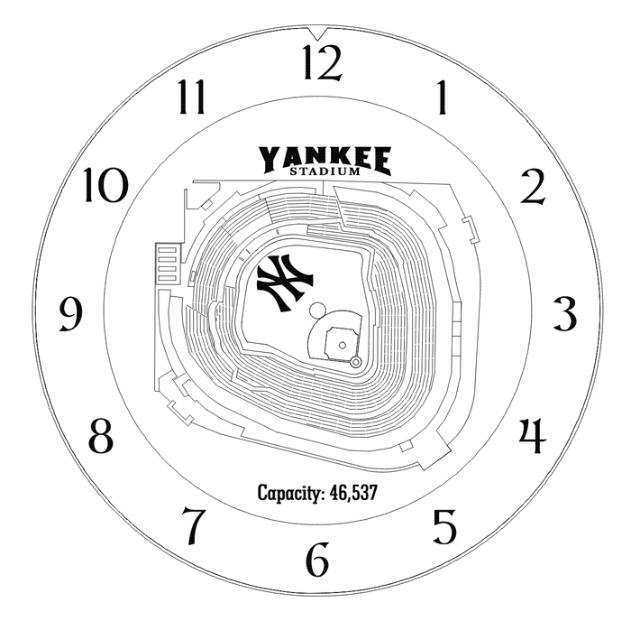 Yankee Stadium Park Stadium Time Clock